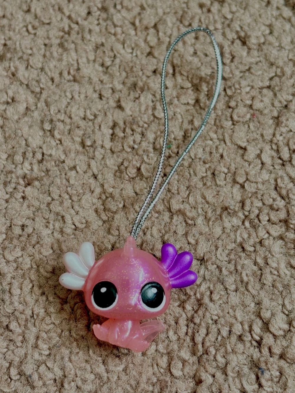 Zuru Axolotl Charm Glitter Ornament Charm Pink Surprise Figure Keychain Kawaii